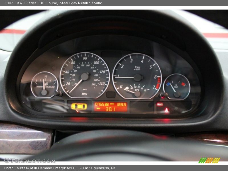 Steel Grey Metallic / Sand 2002 BMW 3 Series 330i Coupe