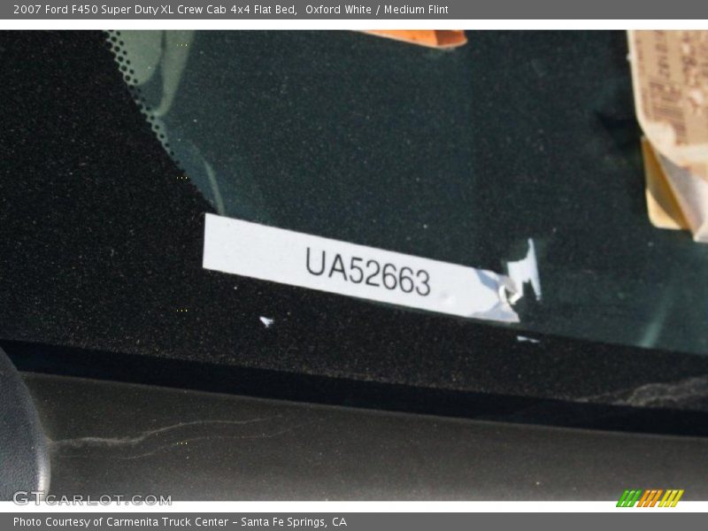 Oxford White / Medium Flint 2007 Ford F450 Super Duty XL Crew Cab 4x4 Flat Bed