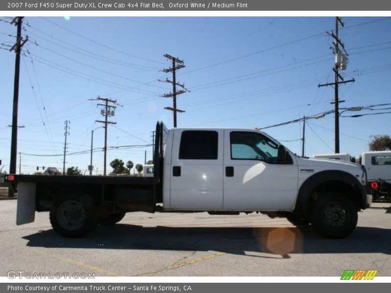 Oxford White / Medium Flint 2007 Ford F450 Super Duty XL Crew Cab 4x4 Flat Bed
