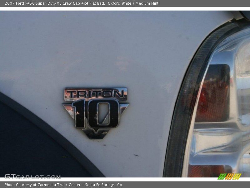 Oxford White / Medium Flint 2007 Ford F450 Super Duty XL Crew Cab 4x4 Flat Bed