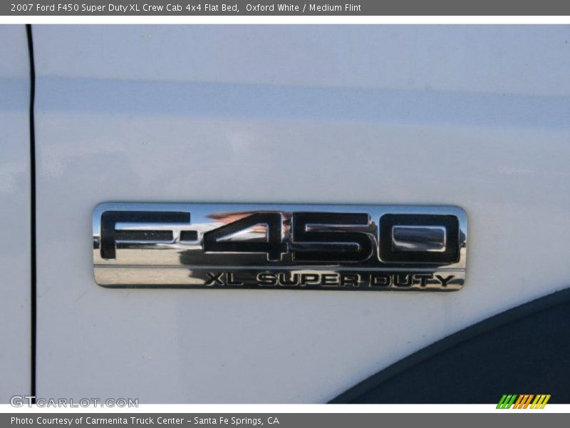Oxford White / Medium Flint 2007 Ford F450 Super Duty XL Crew Cab 4x4 Flat Bed