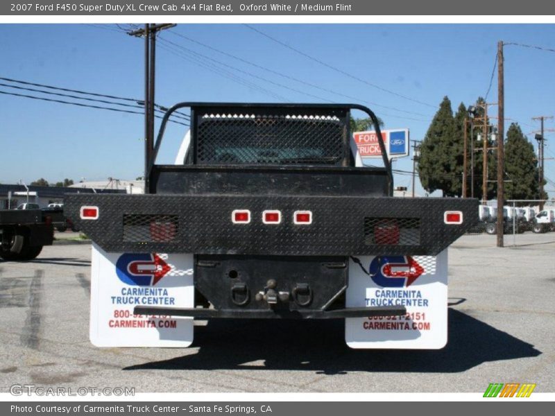 Oxford White / Medium Flint 2007 Ford F450 Super Duty XL Crew Cab 4x4 Flat Bed