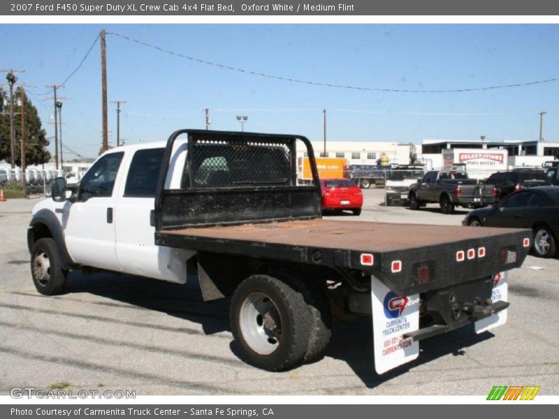 Oxford White / Medium Flint 2007 Ford F450 Super Duty XL Crew Cab 4x4 Flat Bed