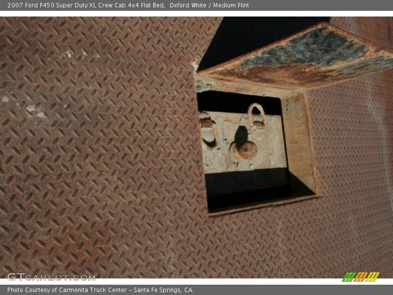 Oxford White / Medium Flint 2007 Ford F450 Super Duty XL Crew Cab 4x4 Flat Bed