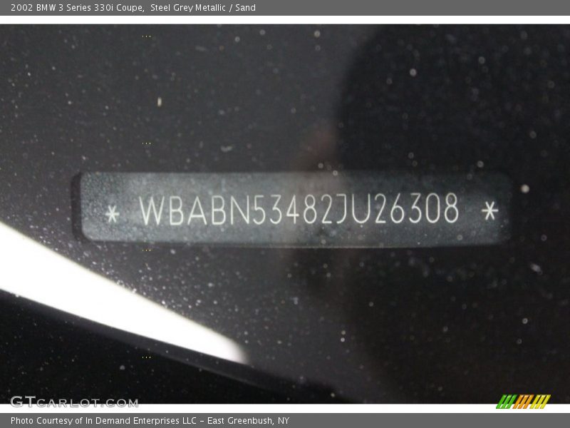 Steel Grey Metallic / Sand 2002 BMW 3 Series 330i Coupe