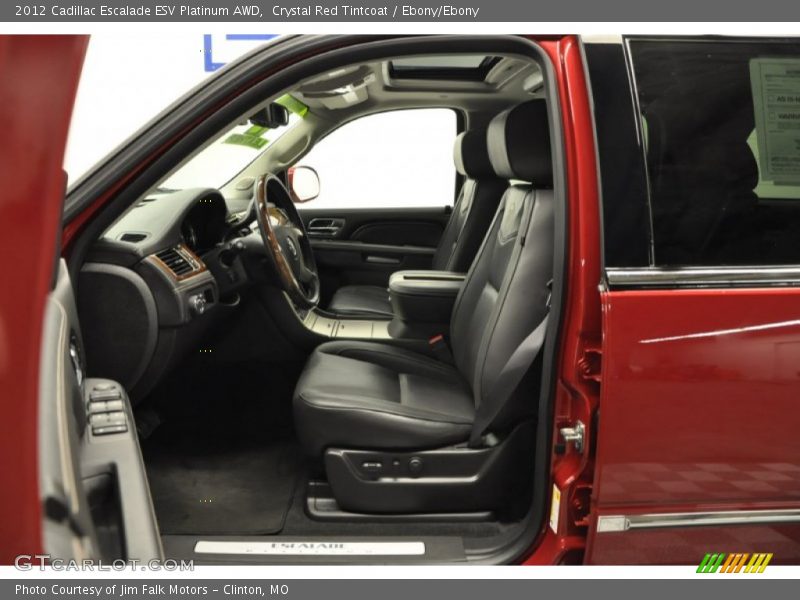 Crystal Red Tintcoat / Ebony/Ebony 2012 Cadillac Escalade ESV Platinum AWD