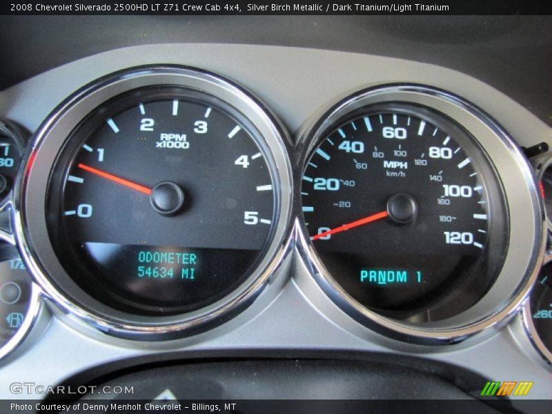 Silver Birch Metallic / Dark Titanium/Light Titanium 2008 Chevrolet Silverado 2500HD LT Z71 Crew Cab 4x4