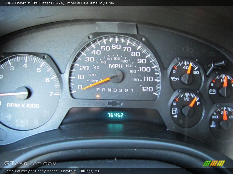 Imperial Blue Metallic / Gray 2009 Chevrolet TrailBlazer LT 4x4