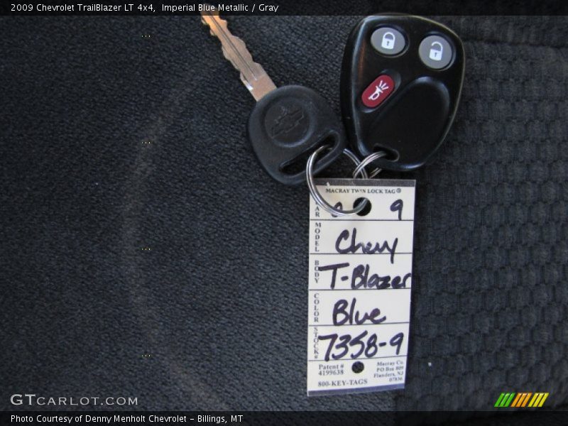 Imperial Blue Metallic / Gray 2009 Chevrolet TrailBlazer LT 4x4