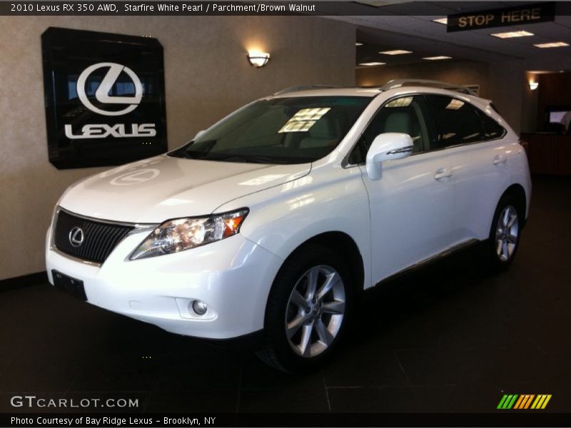 Starfire White Pearl / Parchment/Brown Walnut 2010 Lexus RX 350 AWD