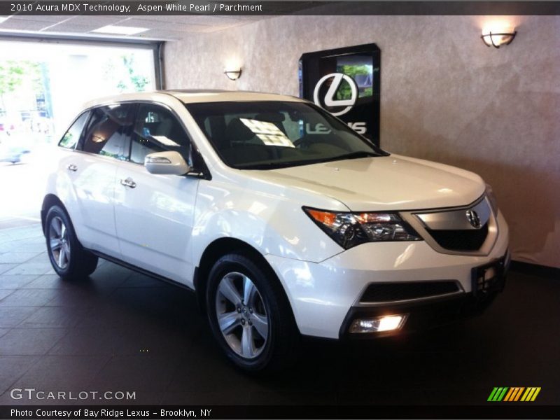 Aspen White Pearl / Parchment 2010 Acura MDX Technology