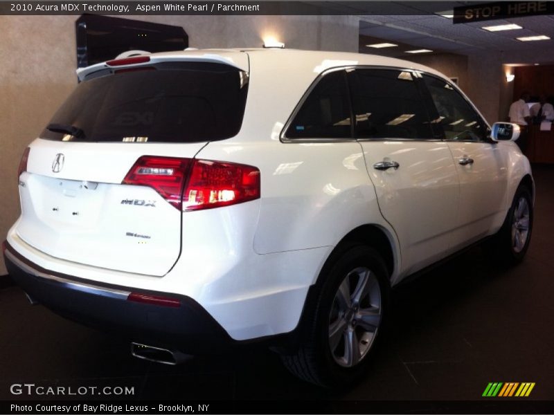 Aspen White Pearl / Parchment 2010 Acura MDX Technology