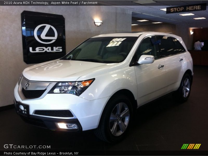 Aspen White Pearl / Parchment 2010 Acura MDX Technology