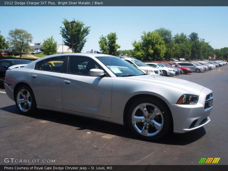 Bright Silver Metallic / Black 2012 Dodge Charger SXT Plus