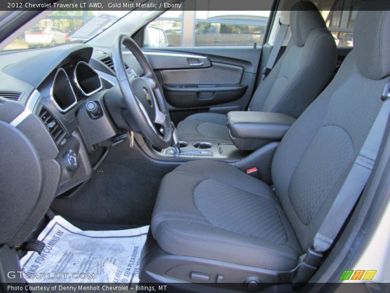 Gold Mist Metallic / Ebony 2012 Chevrolet Traverse LT AWD