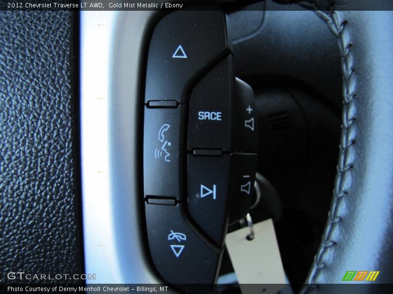 Gold Mist Metallic / Ebony 2012 Chevrolet Traverse LT AWD