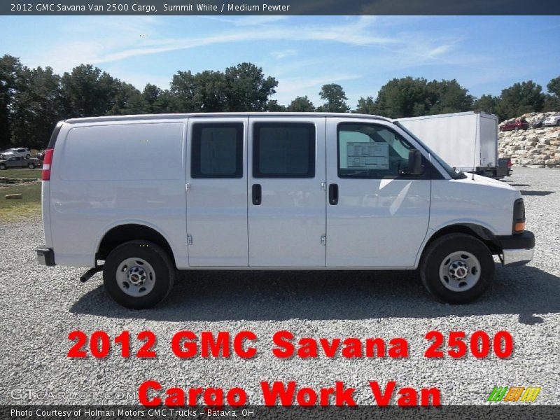 Summit White / Medium Pewter 2012 GMC Savana Van 2500 Cargo