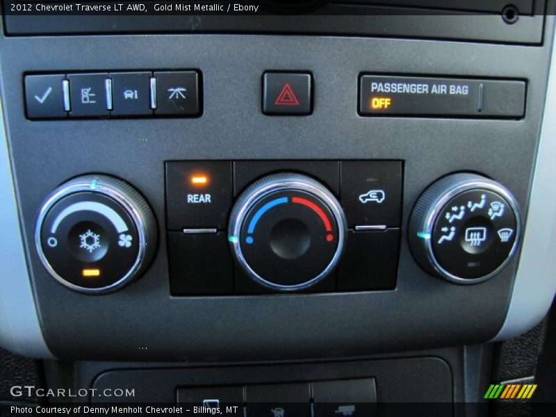 Gold Mist Metallic / Ebony 2012 Chevrolet Traverse LT AWD