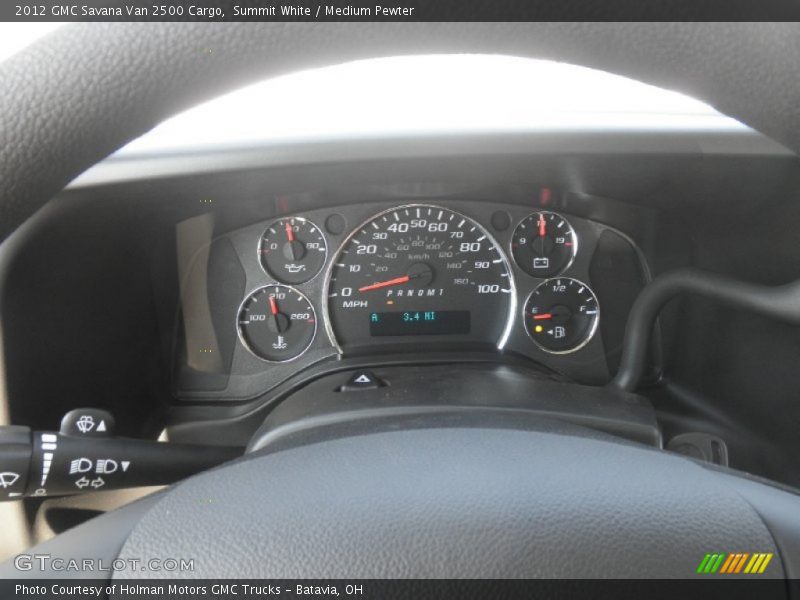 Summit White / Medium Pewter 2012 GMC Savana Van 2500 Cargo