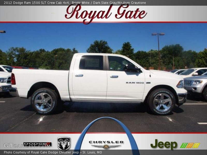 Bright White / Dark Slate Gray/Medium Graystone 2012 Dodge Ram 1500 SLT Crew Cab 4x4