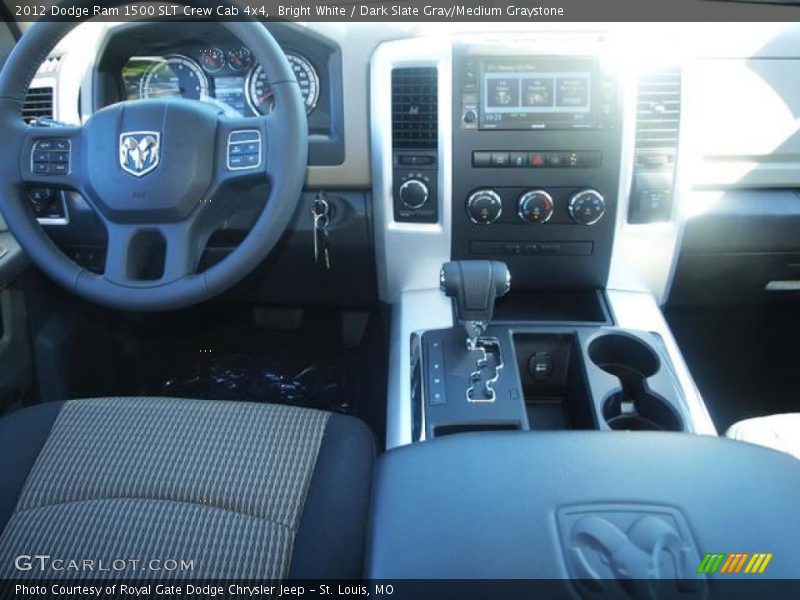 Bright White / Dark Slate Gray/Medium Graystone 2012 Dodge Ram 1500 SLT Crew Cab 4x4