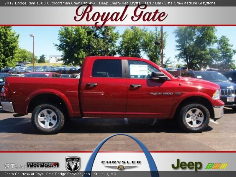 Deep Cherry Red Crystal Pearl / Dark Slate Gray/Medium Graystone 2012 Dodge Ram 1500 Outdoorsman Crew Cab 4x4