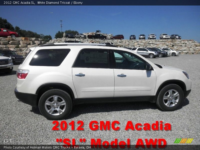 White Diamond Tricoat / Ebony 2012 GMC Acadia SL