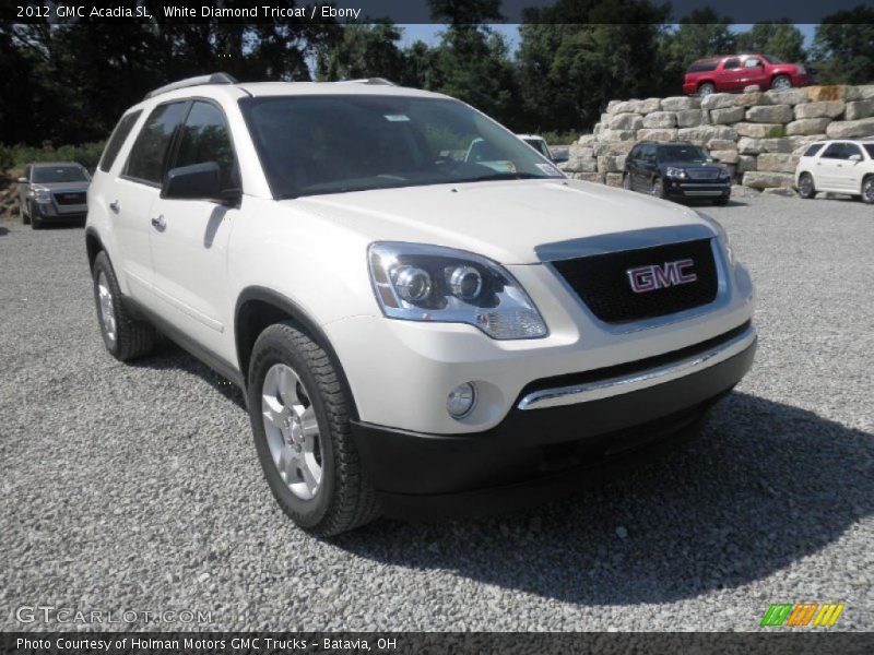 White Diamond Tricoat / Ebony 2012 GMC Acadia SL