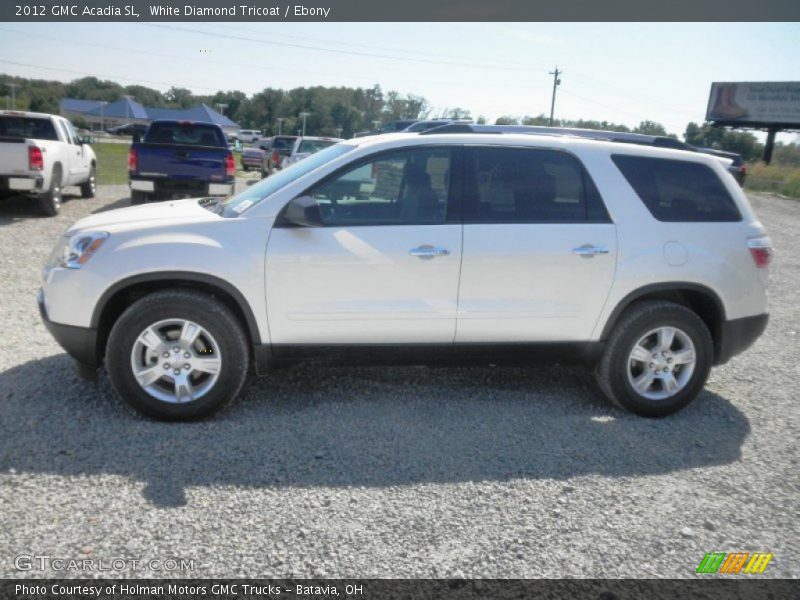 White Diamond Tricoat / Ebony 2012 GMC Acadia SL