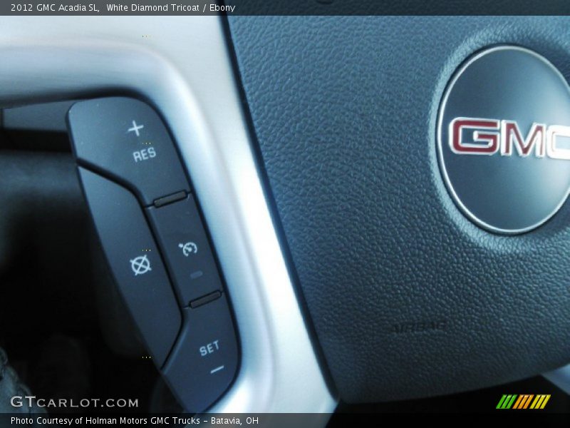 White Diamond Tricoat / Ebony 2012 GMC Acadia SL