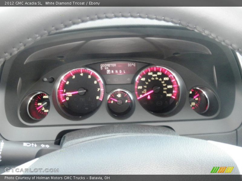 White Diamond Tricoat / Ebony 2012 GMC Acadia SL