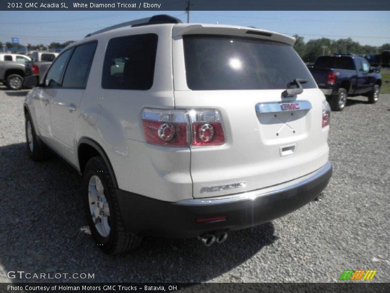 White Diamond Tricoat / Ebony 2012 GMC Acadia SL