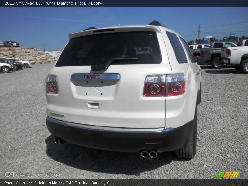 White Diamond Tricoat / Ebony 2012 GMC Acadia SL