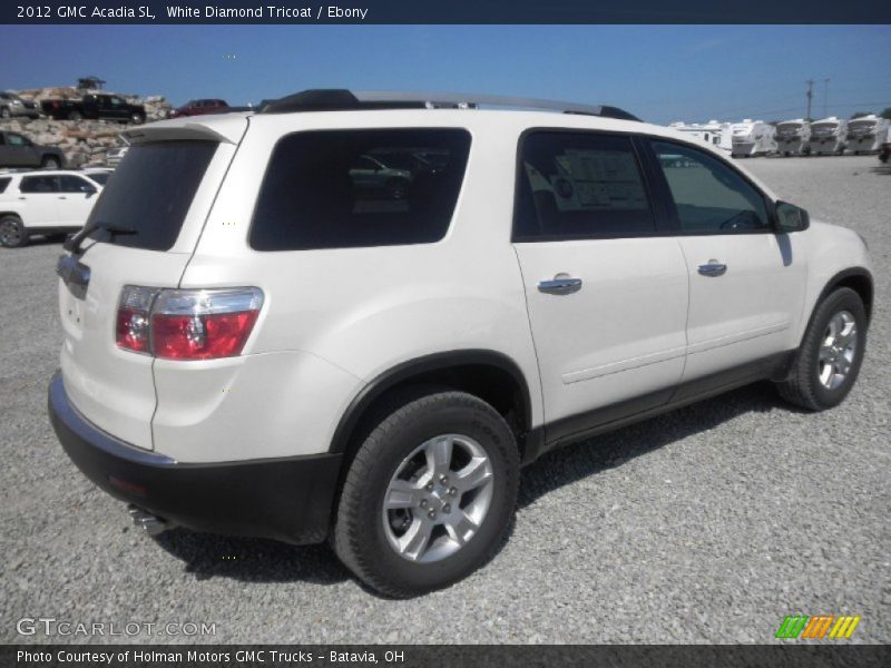 White Diamond Tricoat / Ebony 2012 GMC Acadia SL