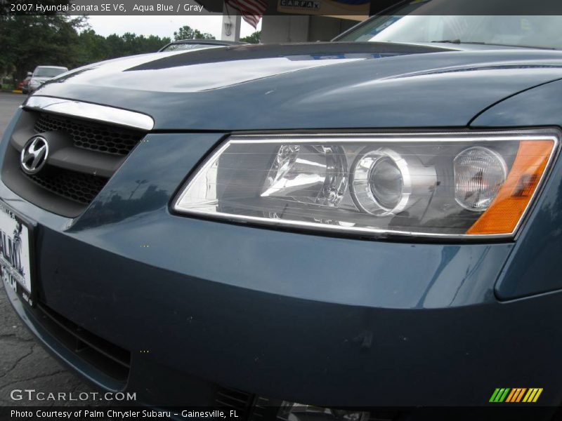 Aqua Blue / Gray 2007 Hyundai Sonata SE V6