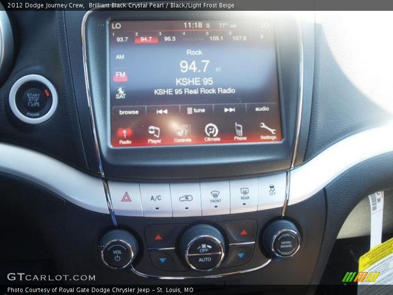 Brilliant Black Crystal Pearl / Black/Light Frost Beige 2012 Dodge Journey Crew