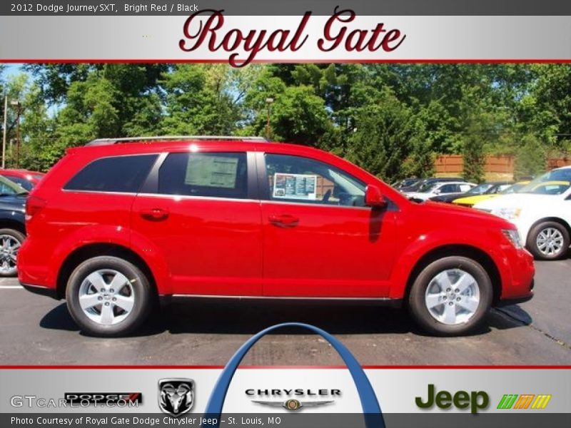 Bright Red / Black 2012 Dodge Journey SXT