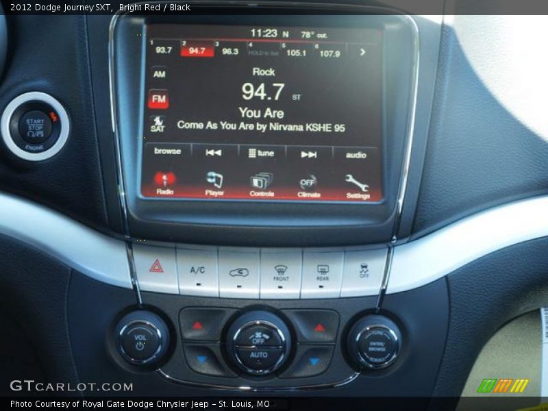 Bright Red / Black 2012 Dodge Journey SXT