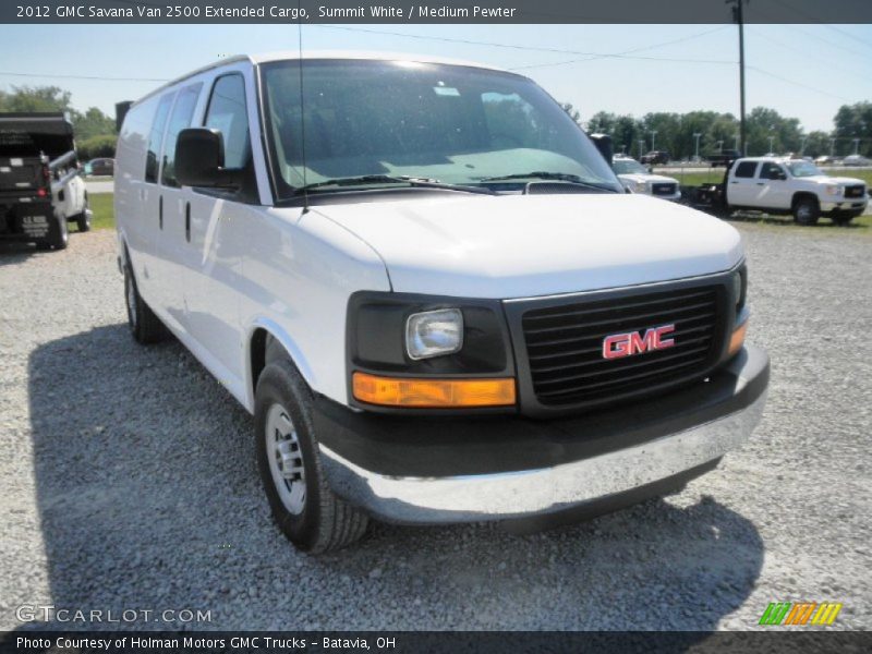 Summit White / Medium Pewter 2012 GMC Savana Van 2500 Extended Cargo