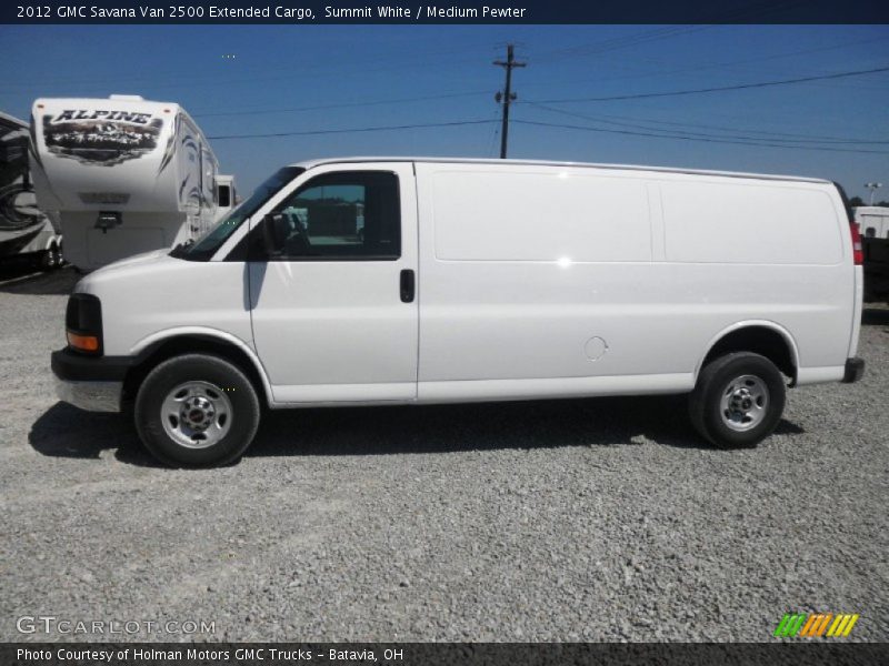 Summit White / Medium Pewter 2012 GMC Savana Van 2500 Extended Cargo