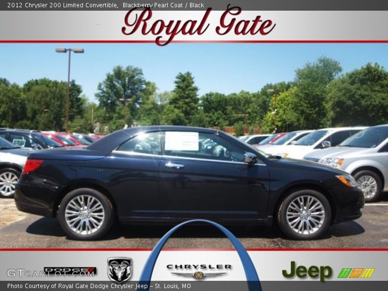 Blackberry Pearl Coat / Black 2012 Chrysler 200 Limited Convertible