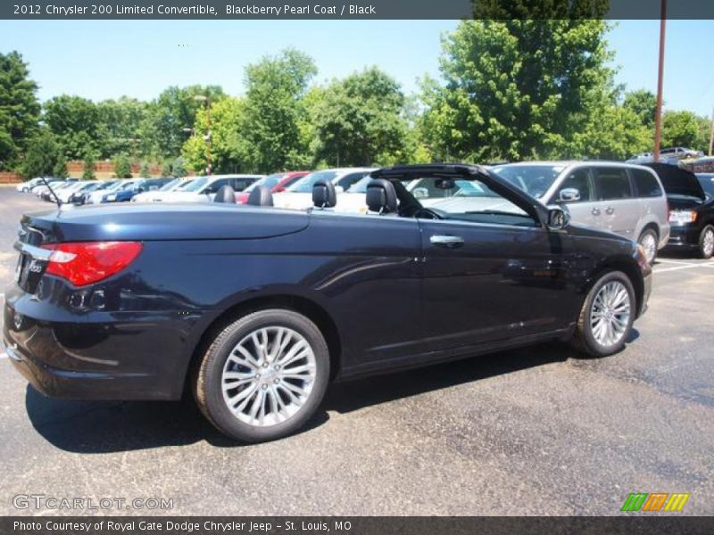 Blackberry Pearl Coat / Black 2012 Chrysler 200 Limited Convertible