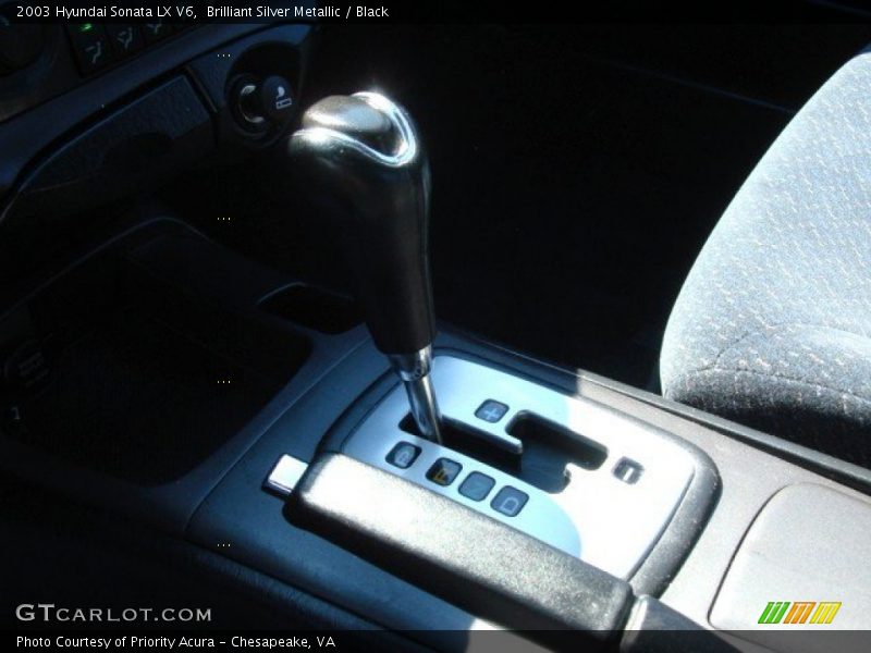 Brilliant Silver Metallic / Black 2003 Hyundai Sonata LX V6