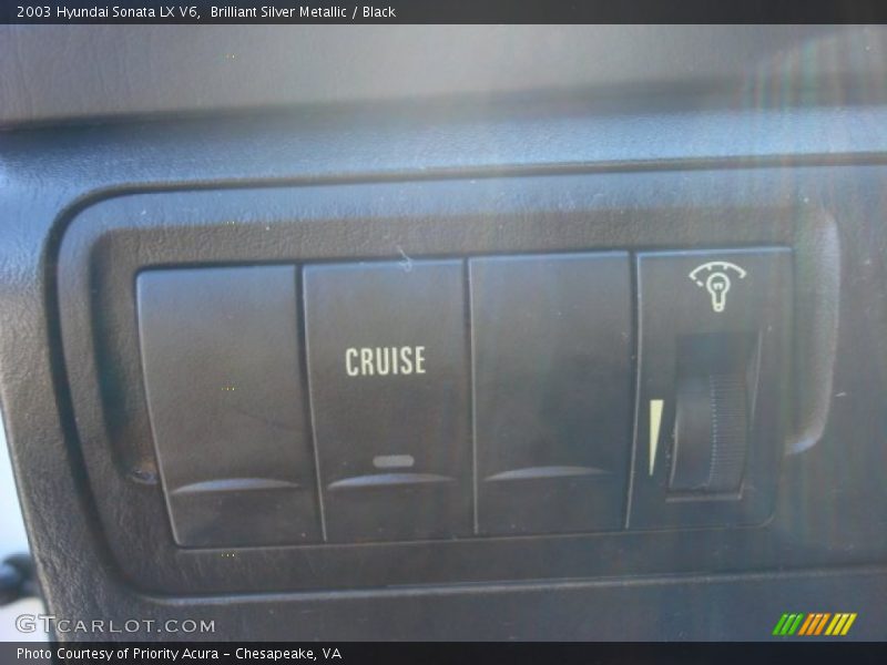 Brilliant Silver Metallic / Black 2003 Hyundai Sonata LX V6