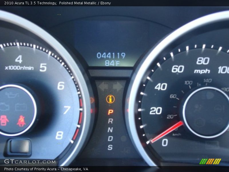 Polished Metal Metallic / Ebony 2010 Acura TL 3.5 Technology