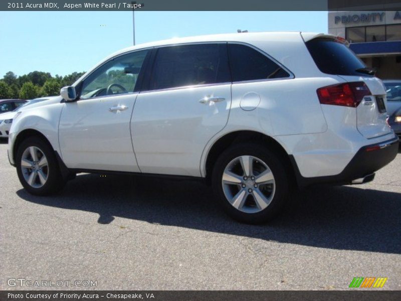 Aspen White Pearl / Taupe 2011 Acura MDX