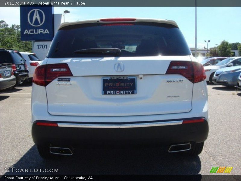 Aspen White Pearl / Taupe 2011 Acura MDX