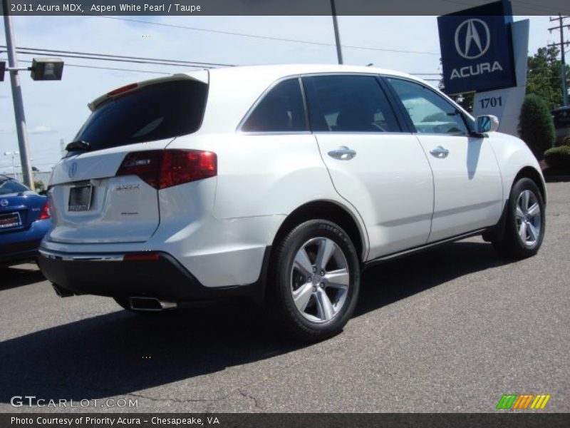 Aspen White Pearl / Taupe 2011 Acura MDX