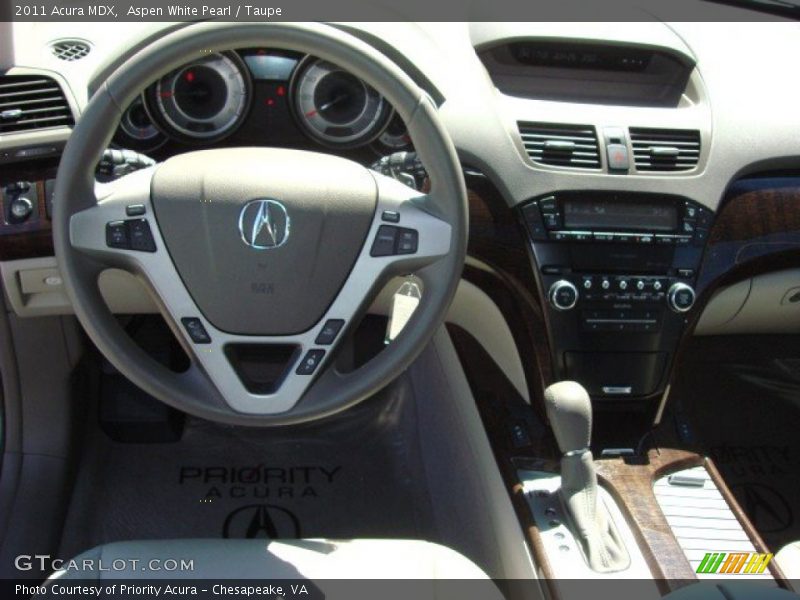Aspen White Pearl / Taupe 2011 Acura MDX