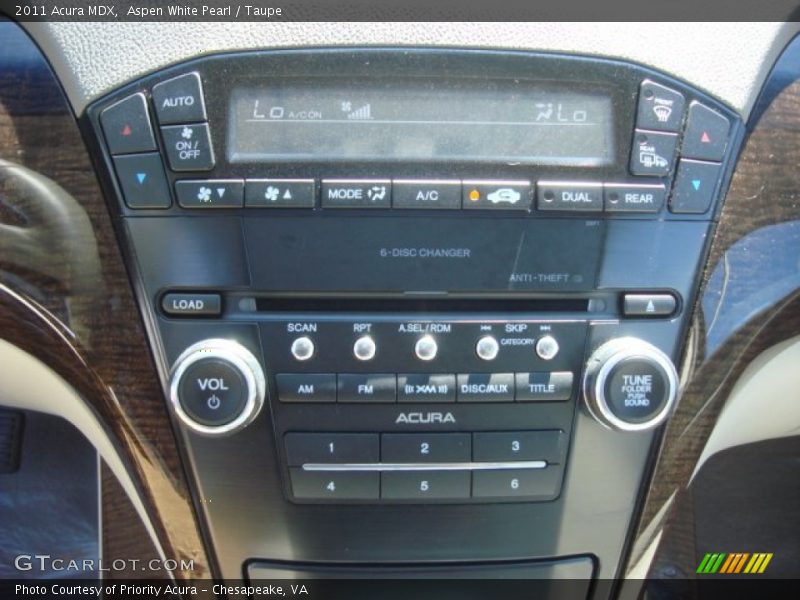 Aspen White Pearl / Taupe 2011 Acura MDX